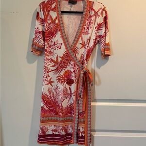 Hale Bob Multicolor Dress With Starfish Size Medium